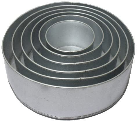 EUROTINS 6 Tier Multilayer Birthday Wedding Anniversary Cake Tins -6,8,10,12,14,16 (6 Tier Round)