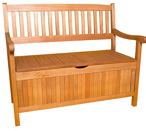 Sedex GREENA Gartenbank mit Truhe 4-Sitzer Bank Holz Garten Sitzbank Massiv Eukalyptusholz