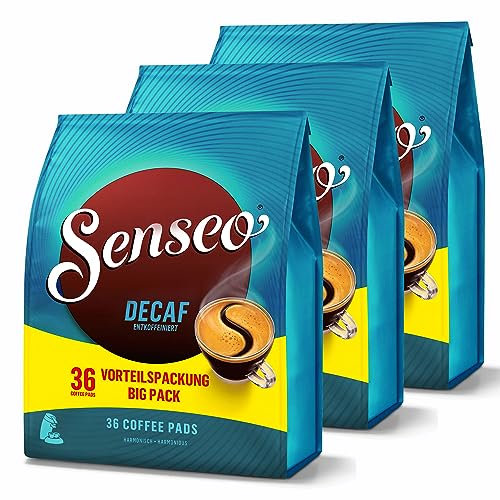 Senseo dosettes de café décaféiné/flavorName boîtes décaféiné, profond, intense arôme de café & équilibré pads pour kaffepadmaschinen 108