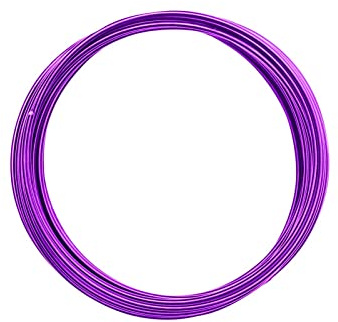 Vaessen Creative Basteldraht und Schmuckdraht 5 m x 2 mm Lila (Lavender) – Flexibler Draht zum Basteln für Blumenkranz, Scmuckherstellung und Modellbau, Lavendel