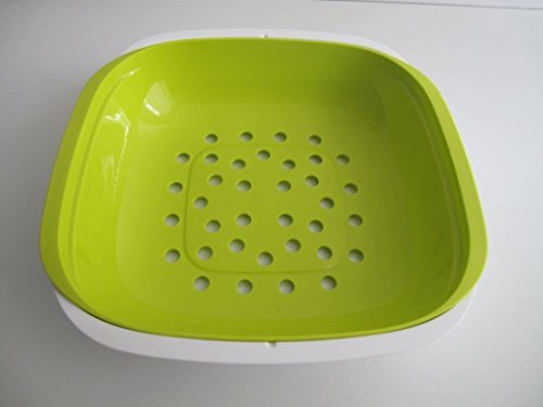 TUPPERWARE Allegra Servierschale mit Sieb Auffangschale grün