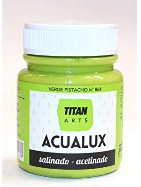 Industrias Titan. S.L 920864 - Pintura manualid. acril. 100 ml ver/pis satin. acualux titan