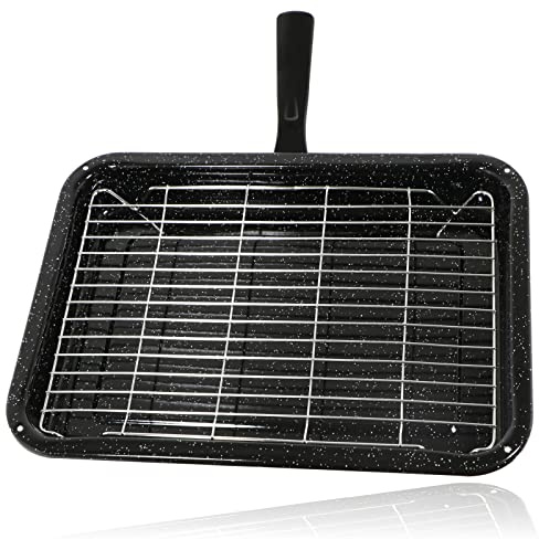 Spares2go Small Grill Pan, Rack & Detachable Handle for Lamona Oven Cookers