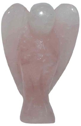 Rosenquarz Engel Figur Schutzengel ca. 30 x50 mm Glücksbringer.(3202)