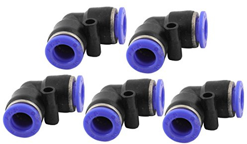sourcing map 5Stk. Luft Pneumatisch 10mm L From Eindrücken Ellbogen Verbinder Rohr Fitting