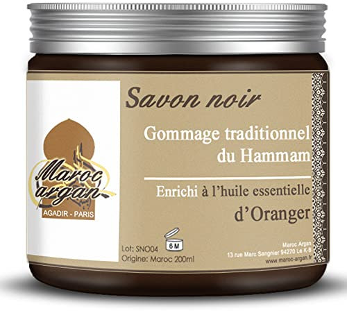 Gommage au Savon noir à l'Oranger traditionnel 100% naturel 250g