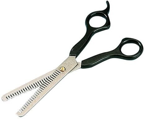 ROMA Double Edged Thinning Scissors, Black, Black