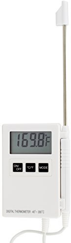 TFA Dostmann P200 - Termometro digitale professionale con sensore di puntura, ampio display HACCP lavabile