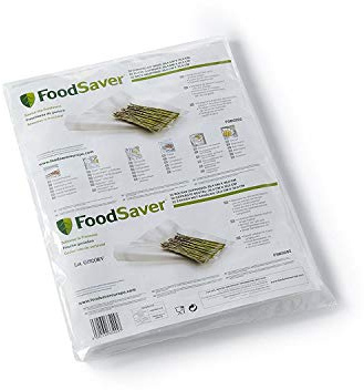 Grands sacs pour scelleuse sous vide FoodSaver | 3,78 l | Garde les aliments frais jusqu’à 5 x plus longtemps | Réutilisables | Sans BPA | 32 unités | FSB3202I