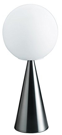 Fontana Arte Bilia - Lampada da tavolo, metallo paralume bianco H: 43cm