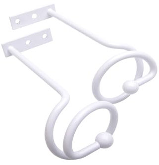 DécoProfi Drapierhaken, Metall, Weiss lackiert, 2 Stück