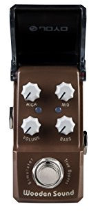 JOYO JF-323 Akustik-Simulator aus Holz, Mini-Gitarren-Effektpedal, Ironman, Braun