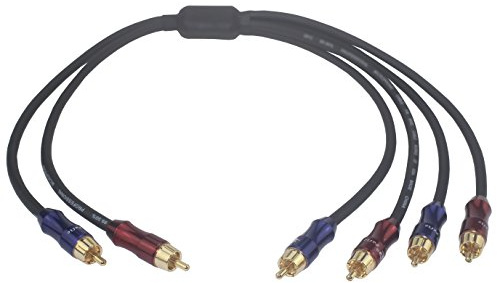 VKheroKV RCA Stereo Plug Male to Dual RCA Plug Male Audio Splitter Cable - Gold Plated / 4n OFC Pure Copper Wire (1.5FT(50CM))