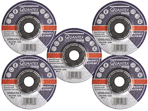 5 Stück Schruppscheibe Ø 125mm x 6mm für Trenn- und Winkelschleifer T27 gekröpft Schleifmopteller