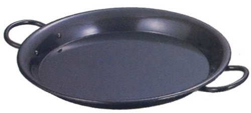 Paellera de cuero negro hierro 26 cm