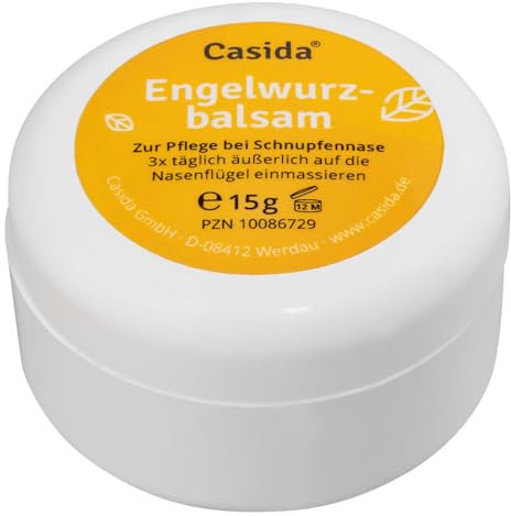 Casida Engelwurzbalsam für Babys & Kinder - Pflegebalsam bei empfindlicher Schnupfennase - mit naturreinen Ölen, natürliche Inhaltsstoffe - 15g