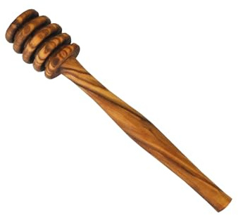 Naturally Med - Olive Wood Honey Dipper/Spoon/Server/Stick