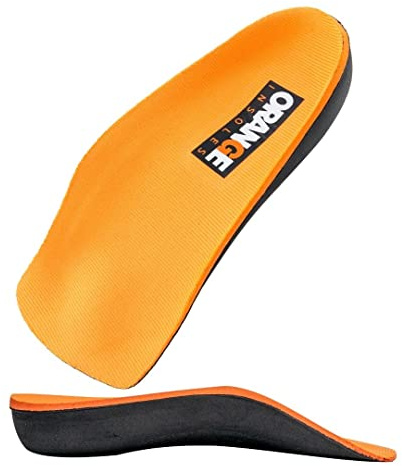 Orange Insoles F 3/4 Fits MEN'S shoe 12-13 Uses a heel cup, contoured medial arch, and metatarsal pad to help with better alignment and weight distribution, Offers versatility in your footwear, Unisex