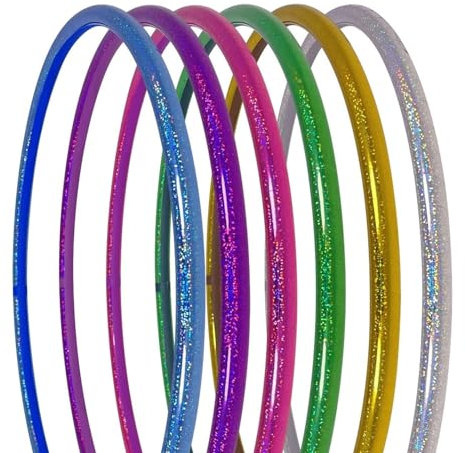 hoopomania Zirkus Hula Hoop, Glitter Farben, Ø 90cm, Gelb