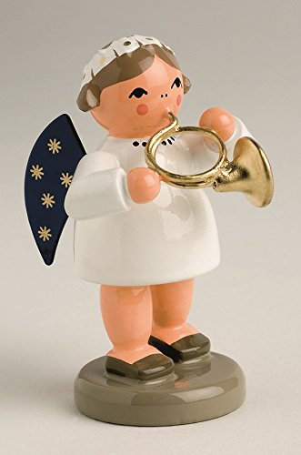 Rudolphs Schatzkiste Miniaturfigur Engel mit Waldhorn BxTxH= 3x3x5cm NEU Miniatur Instrumente Figuren Seiffen Winter Erzgebirge Holzfigur Weihnachten Fensterschmuck Spielzeug Weihnachts