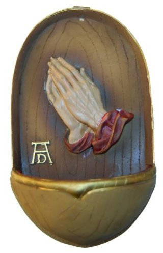 Weihwasserkessel Betende Hände, Höhe 12cm