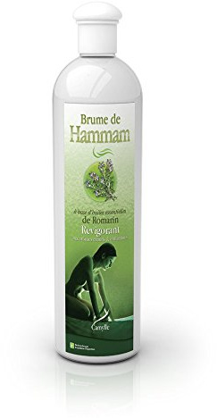 Camylle - Brume de Hammam Romarin - Fragrances à base d'Huiles Essentielles pour Hammams, Bains de Vapeur ou Douches Hammam - Revigorant aux arômes chauds et enflammés - 500ml