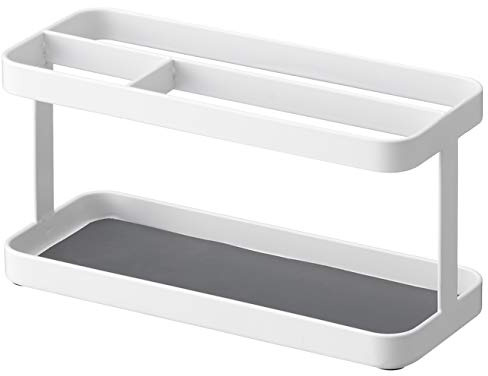 Yamazaki 7303 TOWER Table Organiser Rack, white, Steel, 21 x 8.5 x 10.5 cm