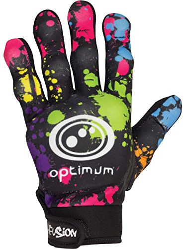 Optimum Sport Fusion Full Finger Hockey Gloves – Left Hand, Moulded Foam Protection, Flexible Fit, Adjustable Wrist Strap, Durable Design, XXS