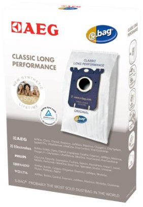 AEG GR 201 3 sacchetti sintetici per aspirapolvere, S-bag Classic Long-Performance, corrisponde a Menalux 1800