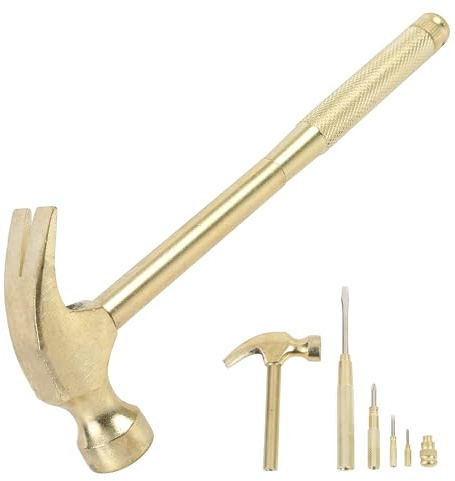 GreatNeck 19006 5-in-1 Hammer, Mothers Day Gifts, Built in Multitool Screwdriver, Chrome Plated to Resist Rust, Tackle Basic Household Tasks, Mothers Day Gifts for Mom