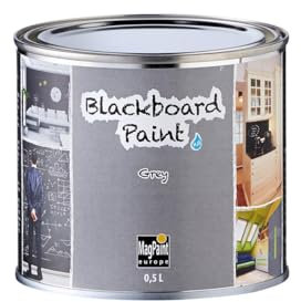 MagPaint Blackboard Paint - Grey Chalkboard Paint - Premium Water Based - Suitable for Workplaces, Kitchens, Classrooms and Children's Bedrooms - 5m² Coverage, 0.5L