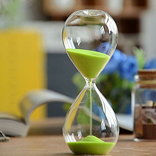 Sanduhr, farbig, Glas, ideal als Weihnachtsgeschenk oder zum Geburtstag 15 Minutes grün