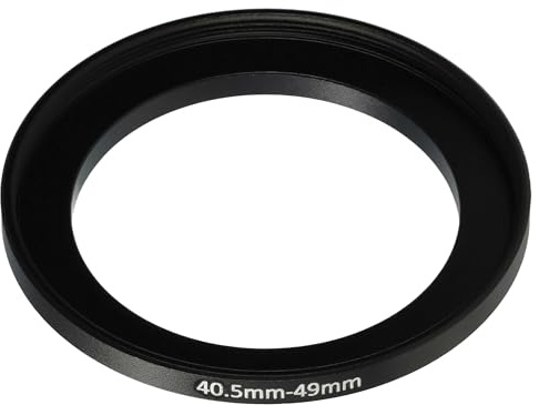 vhbw Anillo Adaptador Step Up de 40,5 mm a 49 mm para Objetivo de la cámara - Adaptador de Filtro, Metal, Negro