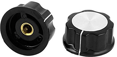 sourcing map 2 Stk Licht Lamp Dimmer Schalter Kontrolle Potentiometer Drehknopf für 6mm Welle de