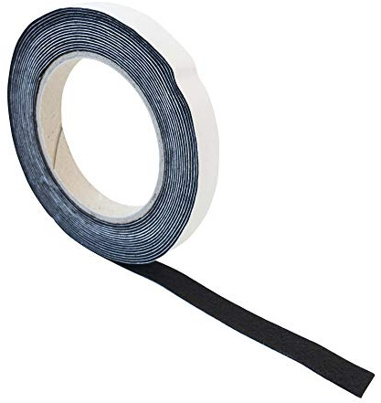 haggiy Självhäftande filttejp – rulle filtremsor, längd 5 m – mångsidig användning för möbler och dekoration, filtdynor (1,0 mm, bredd: 15 mm (svart)