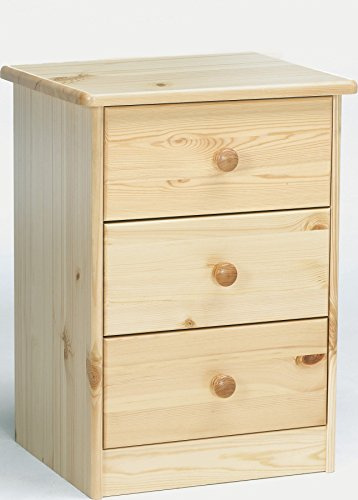 Erst-Holz Nachttisch Kiefer Massiv 3 Schubladen