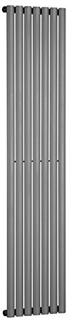 Manissa Anthracite Single 1800x420mm Central Heating Oval Tube Column Radiator 2294 BTU
