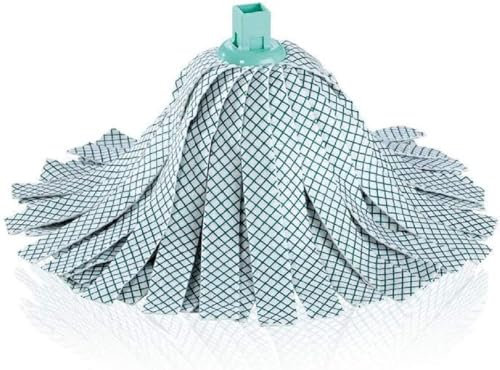 Leifheit Ersatzkopf Classic Wringmop, mit Viskose und Polyester für hartnäckige Flecken auf Fliesen und Steinböden, extra saufgähige Viskose, waschbar bei 60°C, flexible Mopkopf-Streifen