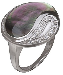 Alvina damring 925 sterling silver zirkon, 52 DE, Pärlemor, Kubisk zirkonia