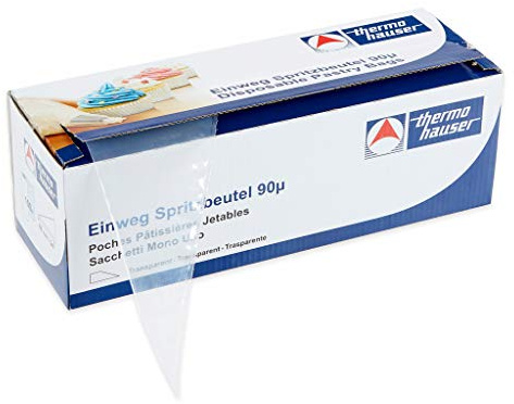thermohauser Engångsspritspåse (plast PE) Smoothy, transparent, 100 stycken, 60,0 x 27,0 x 0,009 cm