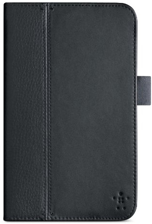Belkin MultiTasker Pro F7P121VFC00 Echtleder-Folio (geeignet für Samsung Galaxy Tab 3 17,8 cm (7 Zoll)) schwarz