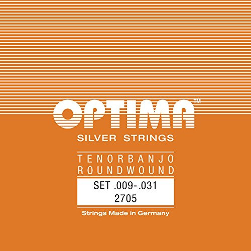 Optima 2703K Tenor Banjo SILVER Strings, Ball End g-3