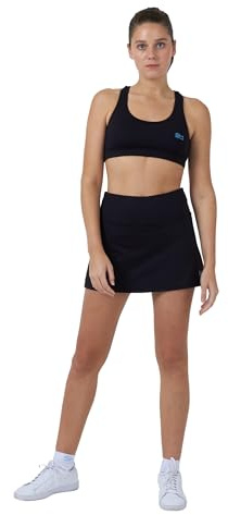 Sportkind Mädchen & Damen Tennis, Hockey, Golf, Padel, Basic Skort, Rock mit Innenhose, atmungsaktiv, UV-Schutz