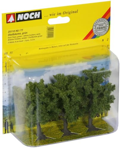 Noch Spur H0 /TT 25110 Obstbäume grün 8 cm hoch 3 Stück