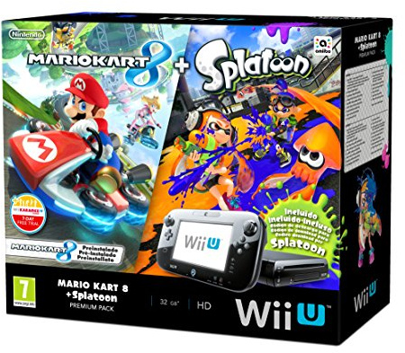 Nintendo Wii U - Consola Premium HW + Mario Kart 8 + Splatoon - Limitado - [Edizione: Spagna]