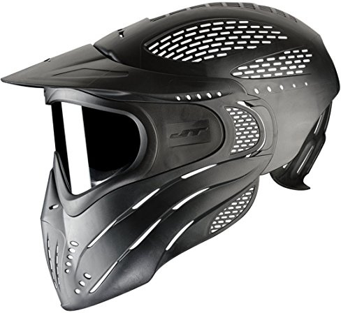 JT Premise Total Headshield Paintball Goggle Mask, Full Head Coverage, 260° View, Quick-Change Lens, Black with Standard Lens