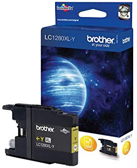 Brother LC1280XL - Y Tintenpatrone für Tintenstrahldrucker (gelb, hoch, 1200 Seiten), Alto
