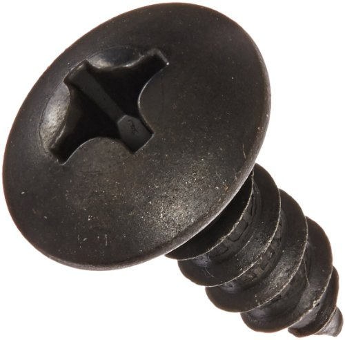 Small Parts 1412APTB Steel Sheet Metal Screw, Black Oxide Finish, Truss Head, Phillips Drive, Type A, #14-10 Thread Size, 3/4 Length (Pack of 50)