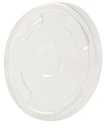 Tapa de plástica PLA orgánica de BIOZOYG para vaso To Go I Tapa plana para taza de I Ř 97mm con agujero para paja i 50 pedazo tapa de la bebida transparente 100% biodegradable, compostables