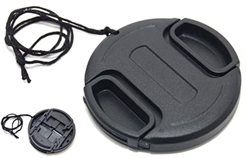 JJC 49 mm Snap On/Clip On Lens Cap Protection Cover with Keeper for DSLR Camera - Black